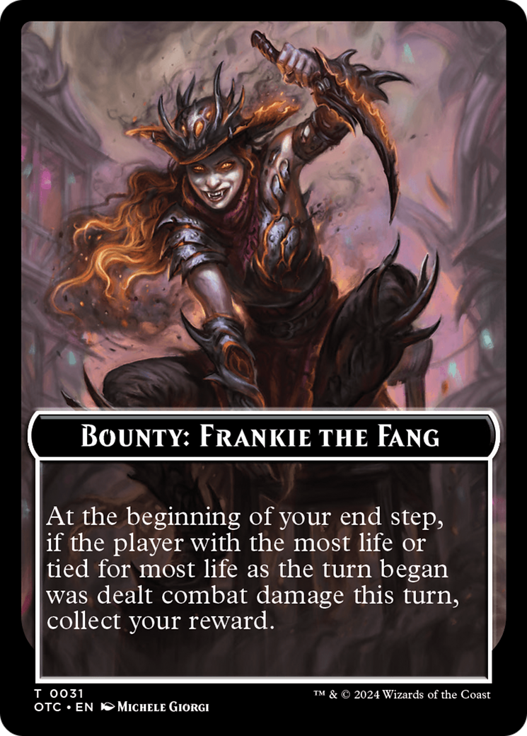 Bounty: Frankie the Fang // Bounty Rules Double-Sided Token [Outlaws of Thunder Junction Commander Tokens] | Gamers Paradise