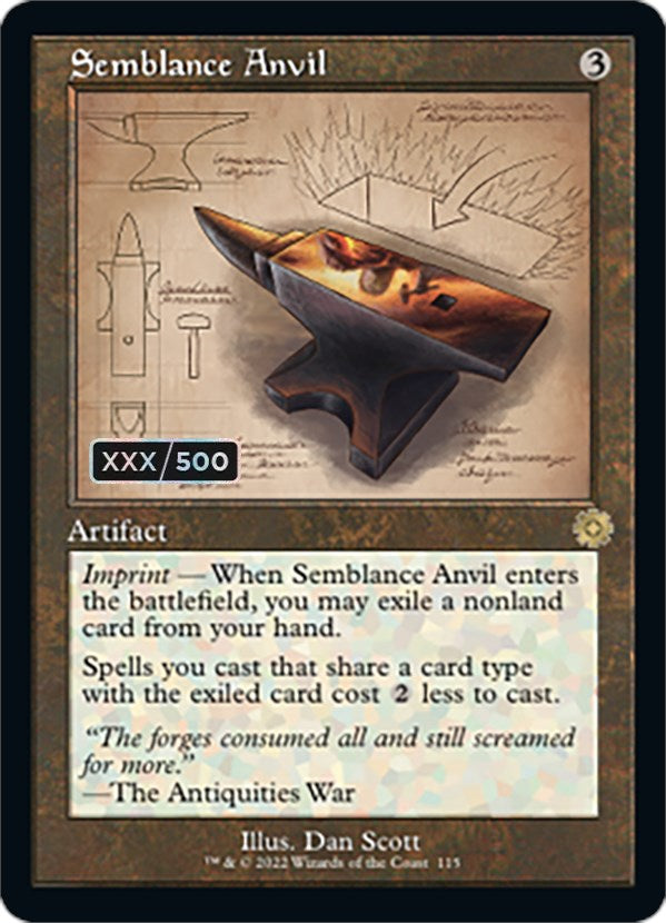Semblance Anvil (Retro Schematic) (Serialized) [The Brothers' War Retro Artifacts] | Gamers Paradise