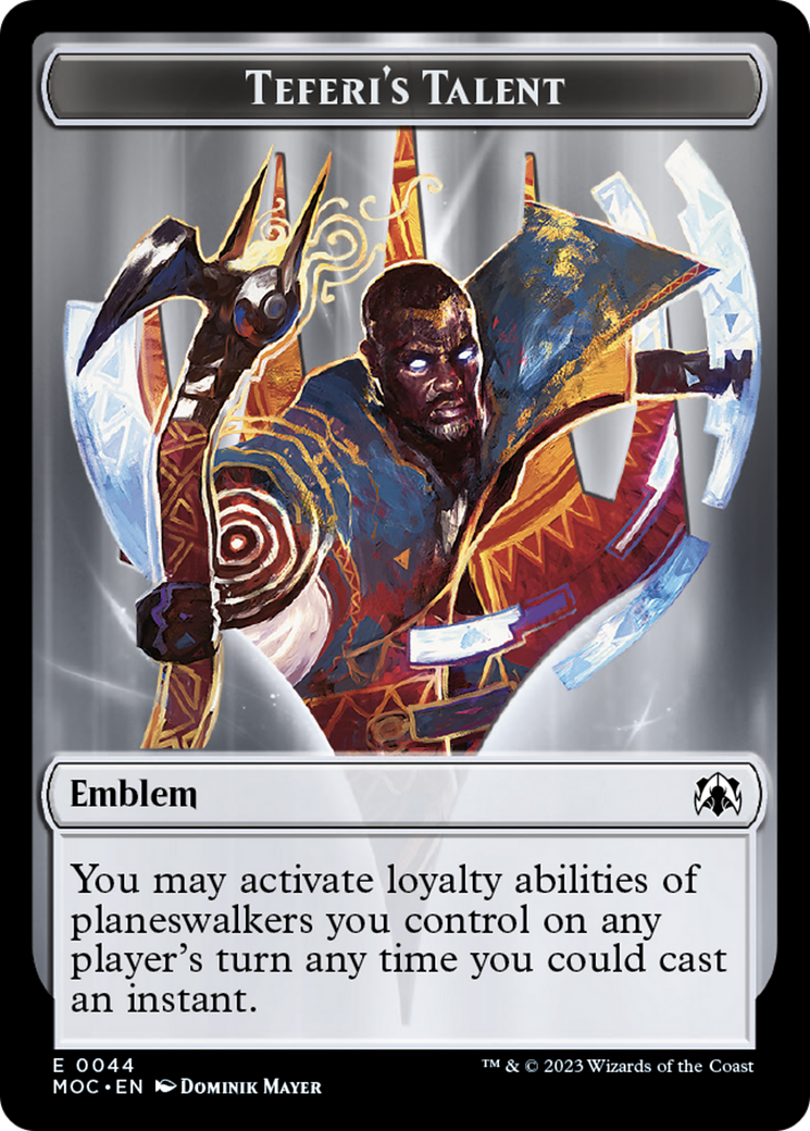 Phyrexian Myr // Teferi's Talent Emblem Double-Sided Token [March of the Machine Tokens] | Gamers Paradise