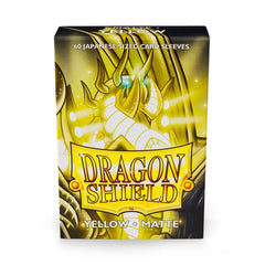 Dragon Shield: Japanese Size 60ct Sleeves - Yellow (Matte) | Gamers Paradise