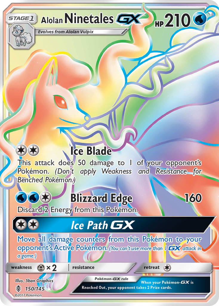 Alolan Ninetales GX (150/145) [Sun & Moon: Guardians Rising] | Gamers Paradise