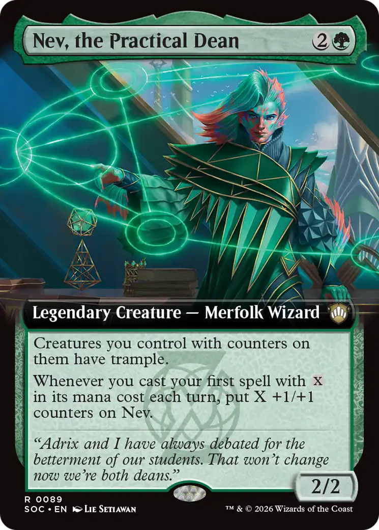 Nev, the Practical Dean (Extended Art) [Secrets of Strixhaven Commander] | Gamers Paradise