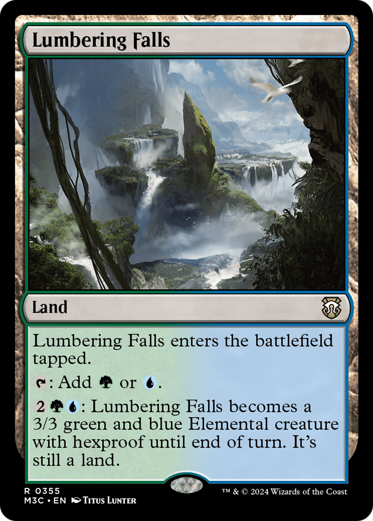 Lumbering Falls (Ripple Foil) [Modern Horizons 3 Commander] | Gamers Paradise