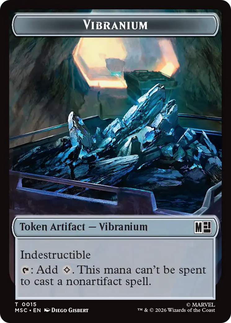 Angel (004) // Vibranium (015) Double-Sided Token [Marvel Super Heroes Commander Tokens] | Gamers Paradise