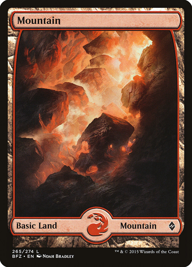 Mountain (265) (Full Art) [Battle for Zendikar] | Gamers Paradise