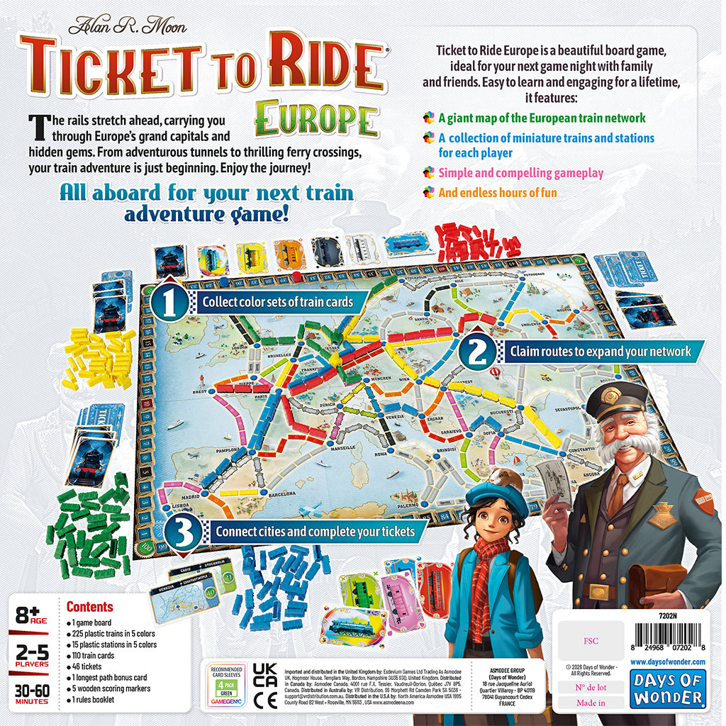 Ticket to Ride: Europe | Gamers Paradise
