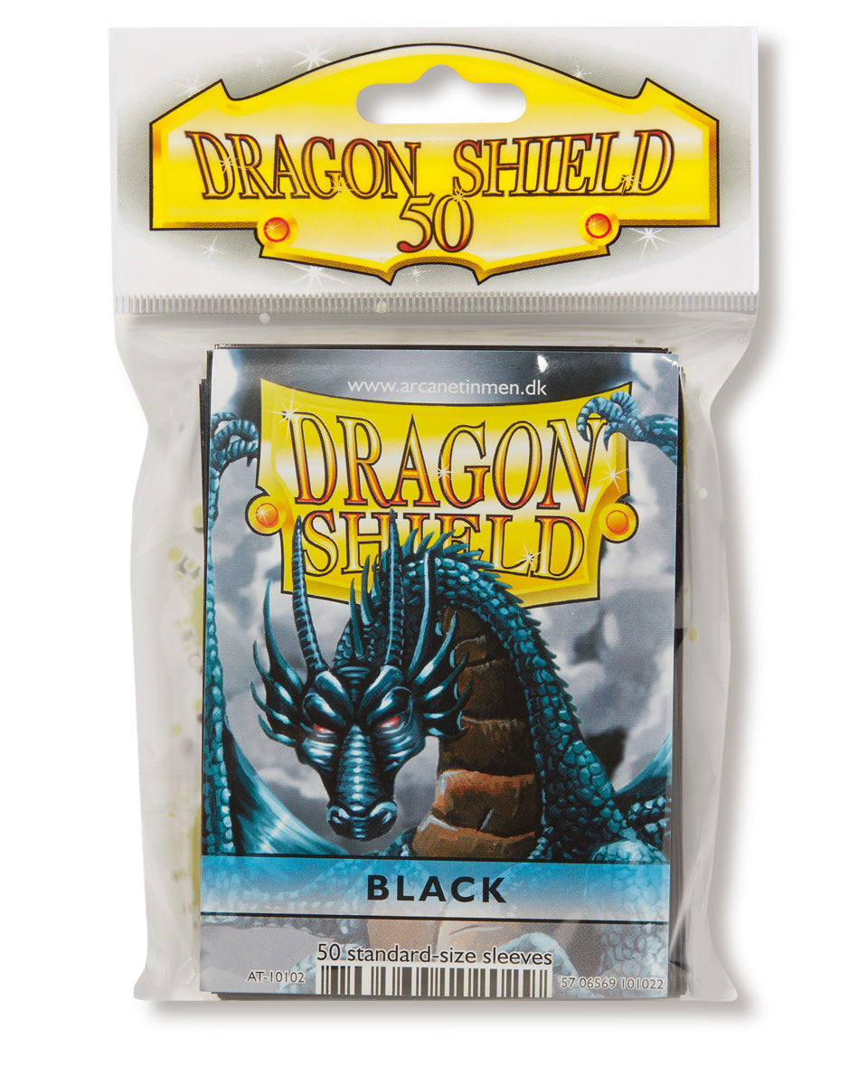 Dragon Shield: Standard 50ct Sleeves - Black (Classic) | Gamers Paradise