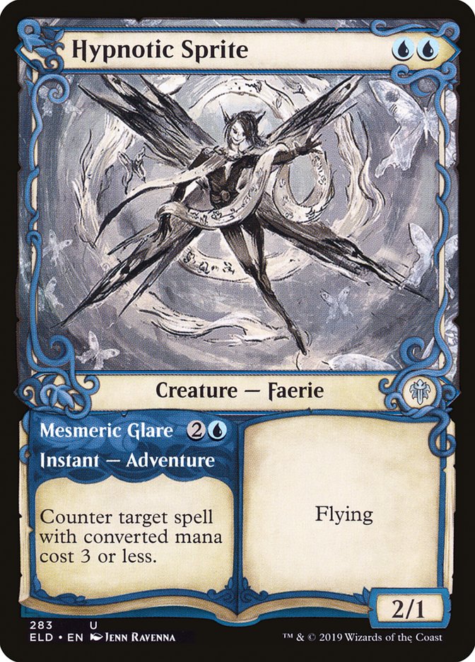 Hypnotic Sprite // Mesmeric Glare (Showcase) [Throne of Eldraine] | Gamers Paradise