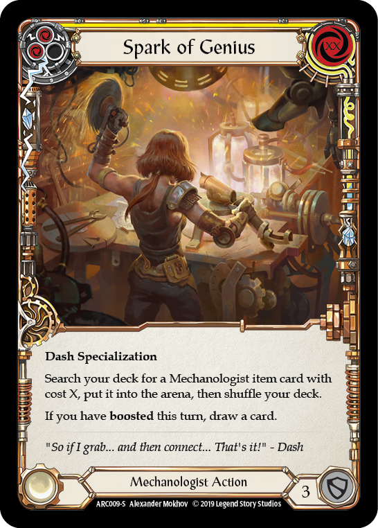 Spark of Genius [ARC009-S] (Arcane Rising)  1st Edition Rainbow Foil | Gamers Paradise