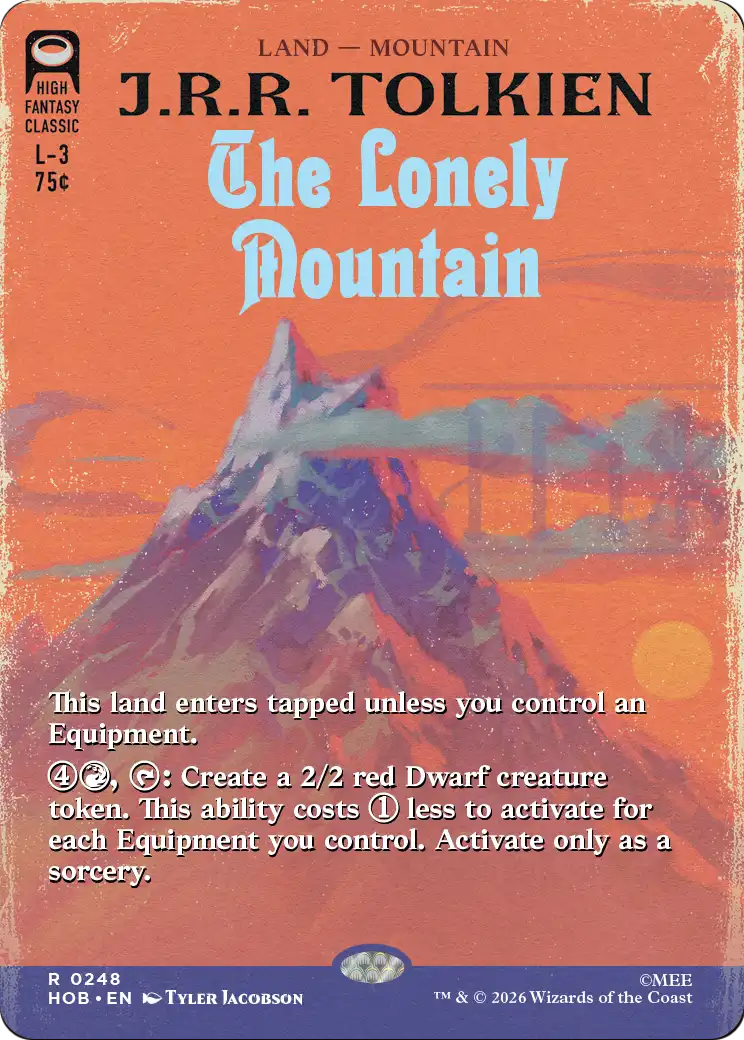 The Lonely Mountain (Borderless) (0248) (Surge Foil) [The Hobbit] | Gamers Paradise