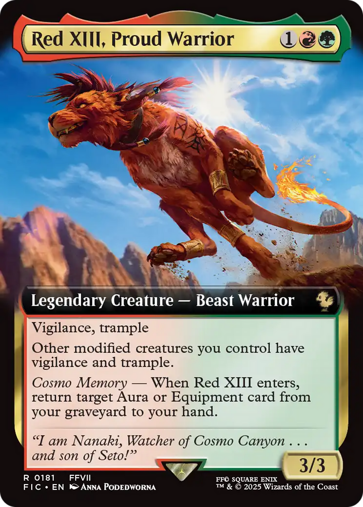 Red XIII, Proud Warrior (Extended Art) [FINAL FANTASY Commander] | Gamers Paradise