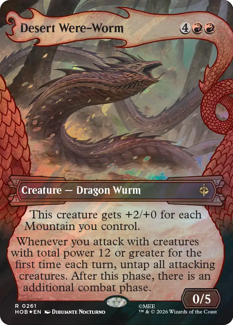 Desert Were-Worm (Showcase) (Surge Foil) [The Hobbit] | Gamers Paradise