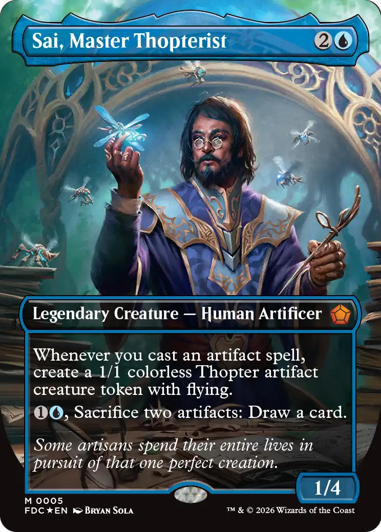 Sai, Master Thopterist (Borderless) [Foundations Commander] | Gamers Paradise