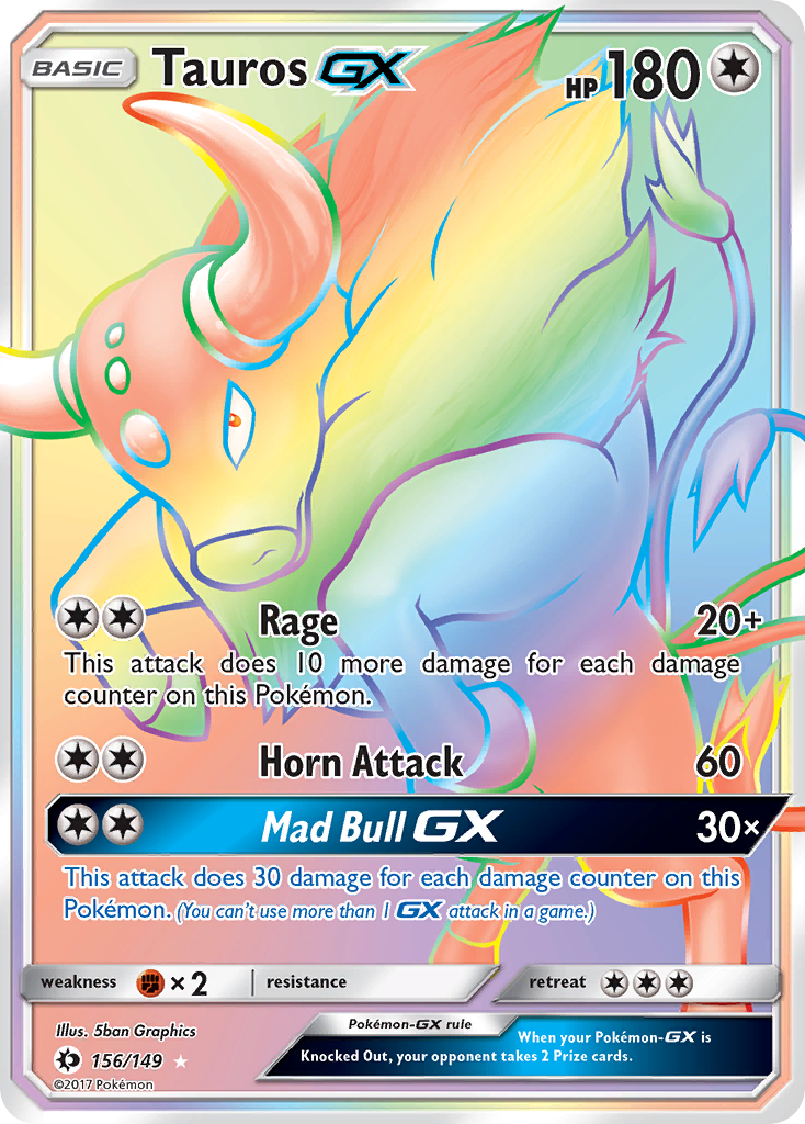 Tauros GX (156/149) [Sun & Moon: Base Set] | Gamers Paradise