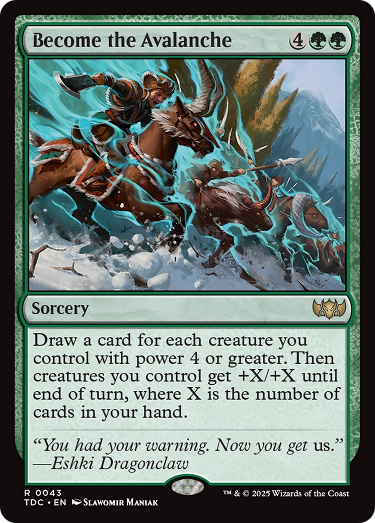 Become the Avalanche [Tarkir: Dragonstorm Commander] | Gamers Paradise