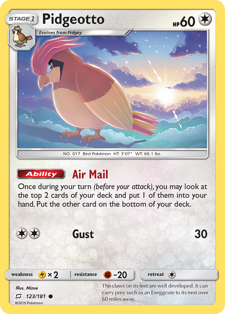 Pidgeotto (123/181) [Sun & Moon: Team Up] | Gamers Paradise