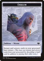 Zombie (007) // Wrenn and Six Emblem (021) Double-Sided Token [Modern Horizons Tokens] | Gamers Paradise