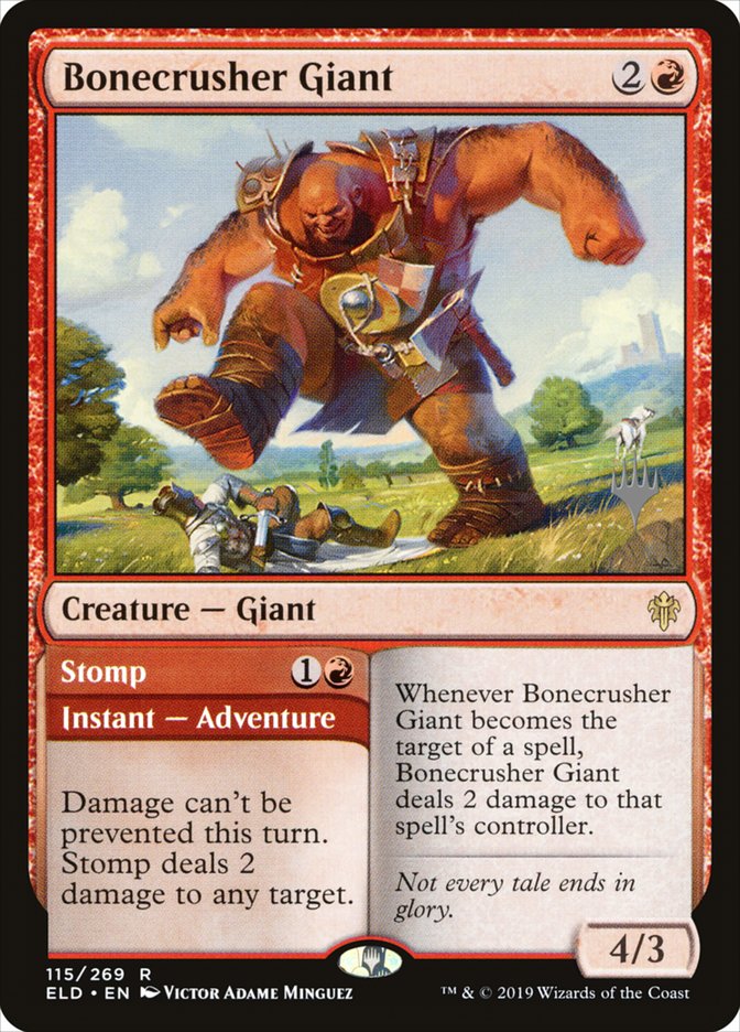 Bonecrusher Giant // Stomp (Promo Pack) [Throne of Eldraine Promos] | Gamers Paradise