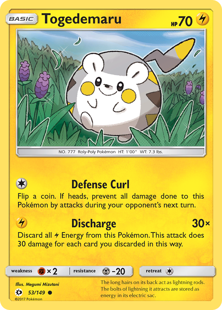 Togedemaru (53/149) [Sun & Moon: Base Set] | Gamers Paradise