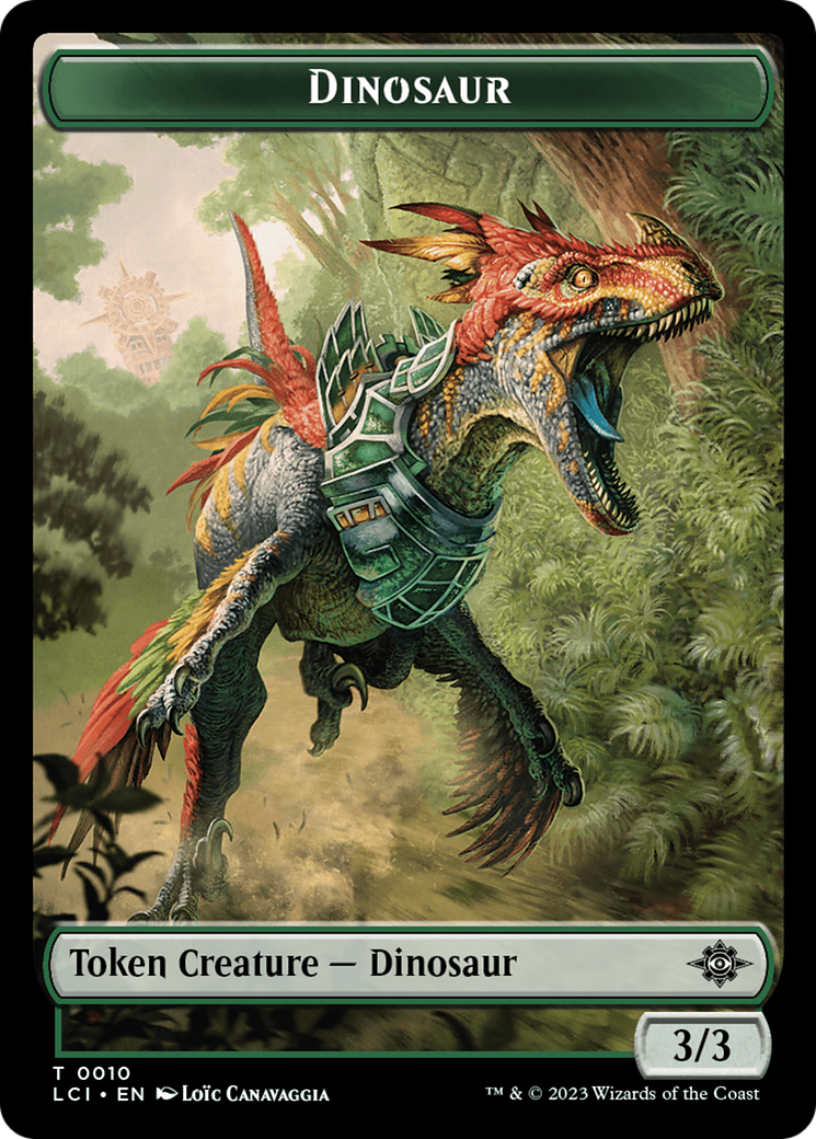 Gnome // Dinosaur (0010) Double-Sided Token [The Lost Caverns of Ixalan Tokens] | Gamers Paradise