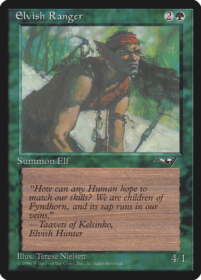 Elvish Ranger (Insect on Back) [Alliances] | Gamers Paradise