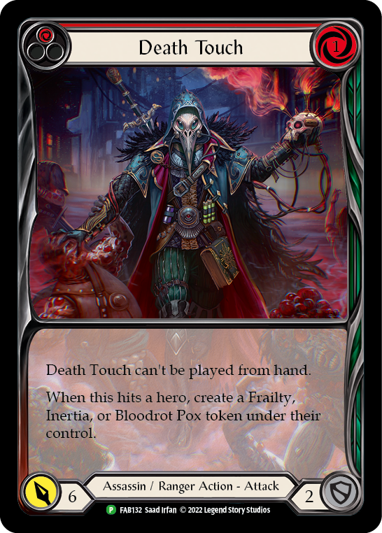 Death Touch (Red) [FAB132] (Promo)  Rainbow Foil | Gamers Paradise