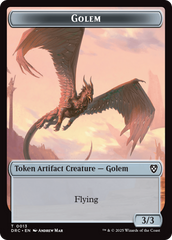 Construct // Golem (0013) Double-Sided Token [Aetherdrift Commander Tokens] | Gamers Paradise