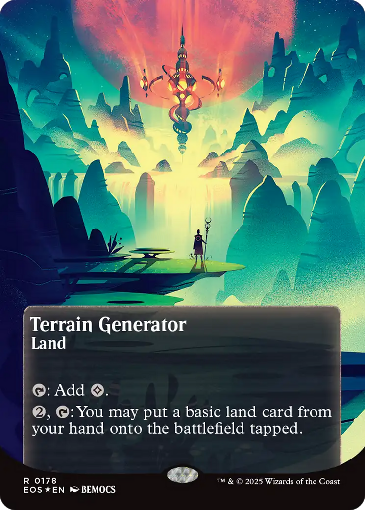 Terrain Generator (0178) (Borderless) (Galaxy Foil) [Edge of Eternities: Stellar Sights] | Gamers Paradise