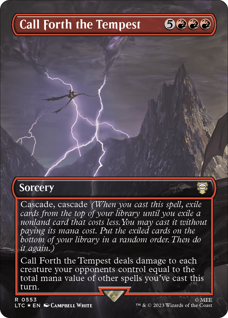 Call Forth the Tempest (Borderless) (Surge Foil) [The Lord of the Rings: Tales of Middle-Earth Commander] | Gamers Paradise