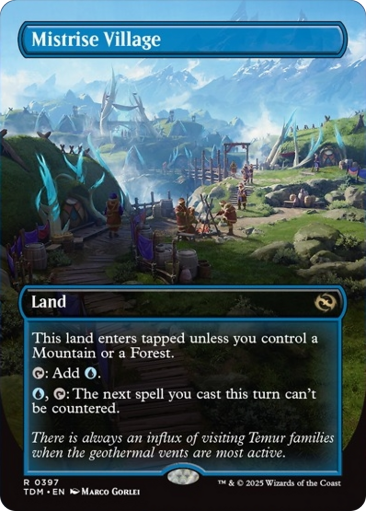 Mistrise Village (Borderless) [Tarkir: Dragonstorm] | Gamers Paradise