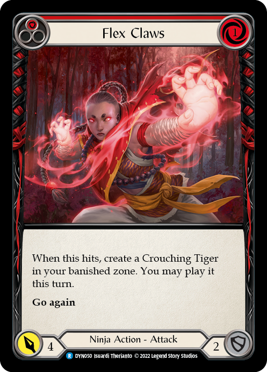 Flex Claws (Red) [DYN050] (Dynasty)  Rainbow Foil | Gamers Paradise