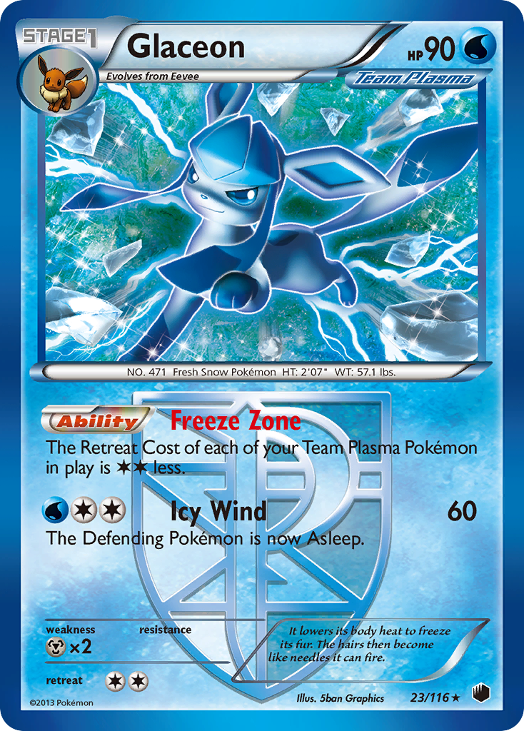 Glaceon (23/116) [Black & White: Plasma Freeze] | Gamers Paradise