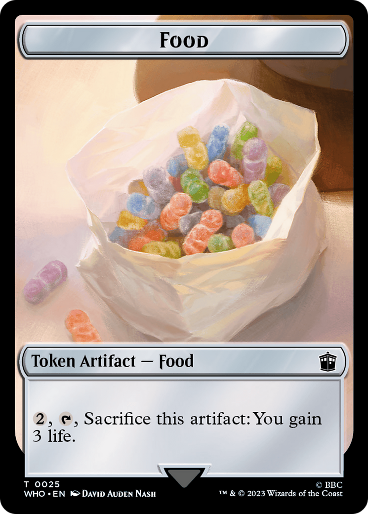 Warrior // Food (0025) Double-Sided Token [Doctor Who Tokens] | Gamers Paradise