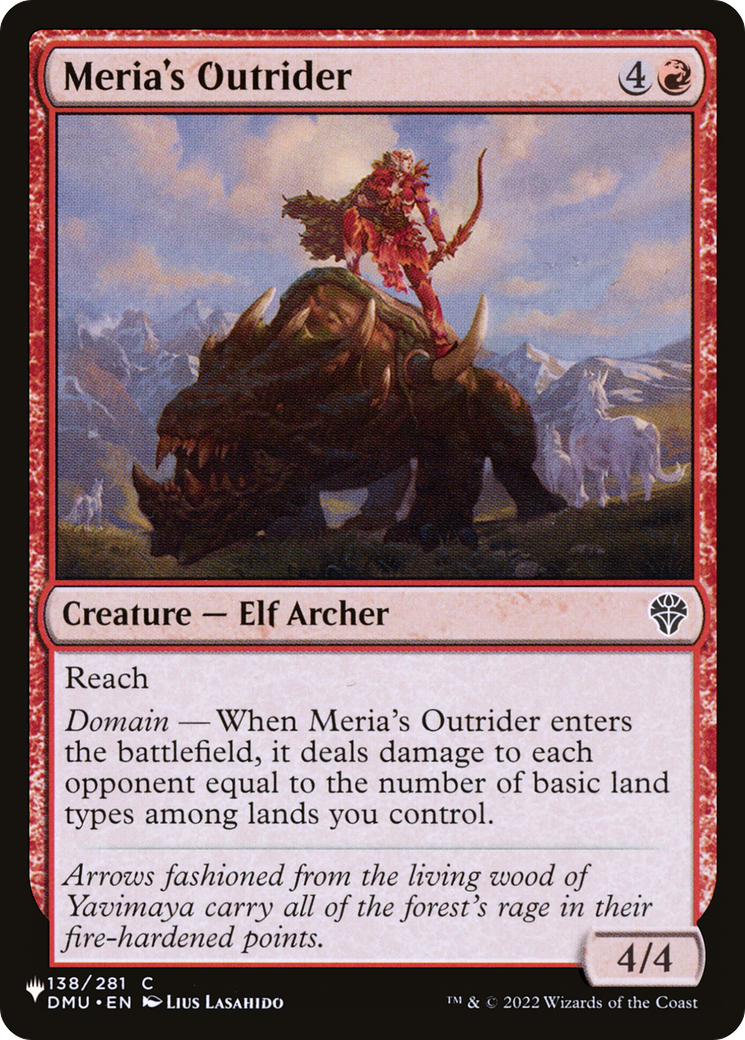 Meria's Outrider [The List Reprints] | Gamers Paradise