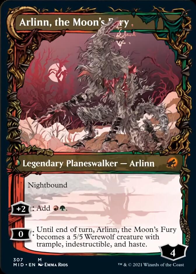 Arlinn, the Pack's Hope // Arlinn, the Moon's Fury (Showcase Equinox) [Innistrad: Midnight Hunt] | Gamers Paradise