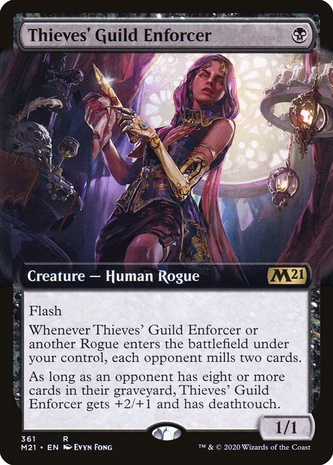 Thieves' Guild Enforcer (Extended Art) [Core Set 2021] | Gamers Paradise