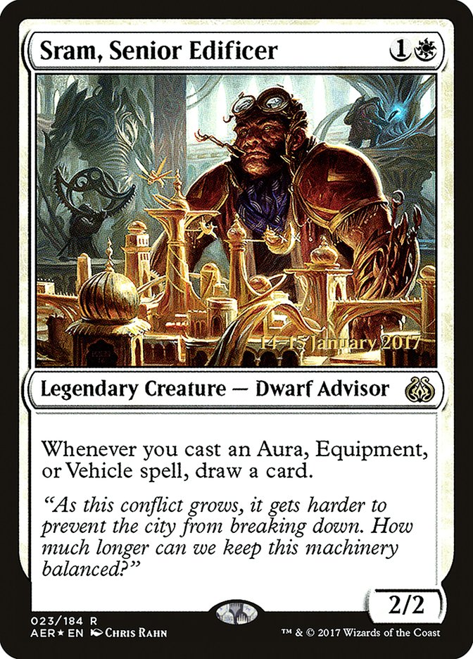 Sram, Senior Edificer [Aether Revolt Prerelease Promos] | Gamers Paradise