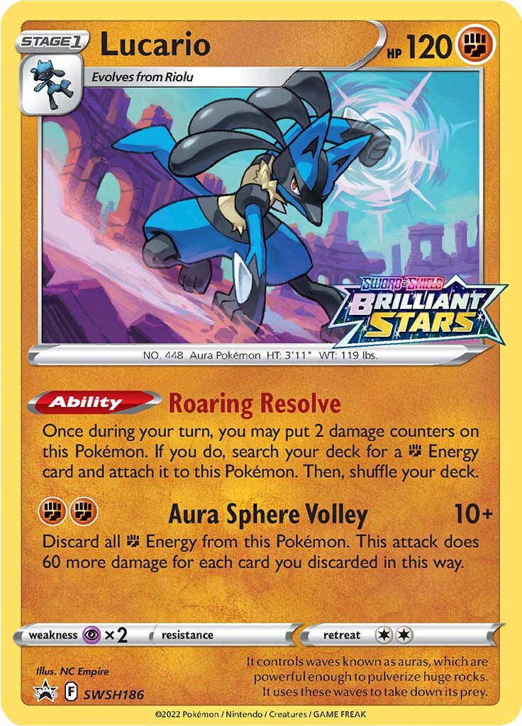 Lucario (SWSH186) (Prerelease Promo) [Sword & Shield: Black Star Promos] | Gamers Paradise