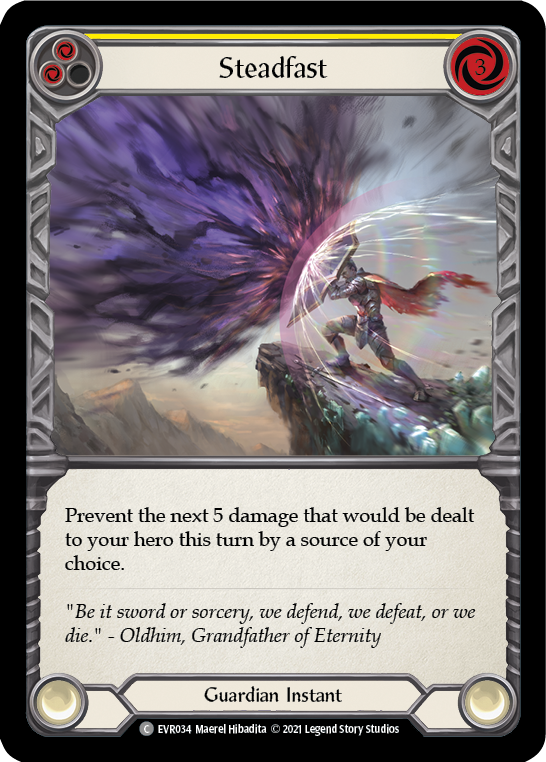 Steadfast (Yellow) [EVR034] (Everfest)  1st Edition Rainbow Foil | Gamers Paradise