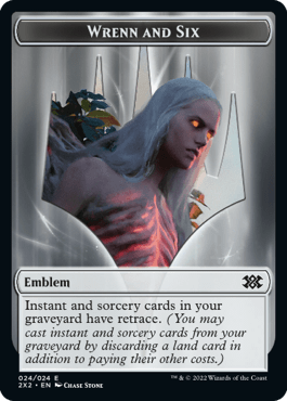 Wrenn and Six Emblem // Monk Double-Sided Token [Double Masters 2022 Tokens] | Gamers Paradise