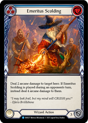 Emeritus Scolding (Blue) [EVR127] (Everfest)  1st Edition Rainbow Foil | Gamers Paradise