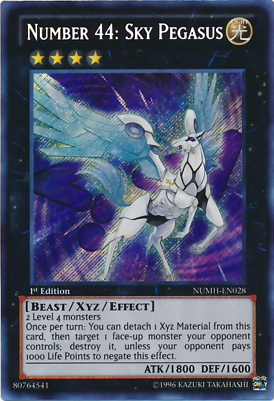 Number 44: Sky Pegasus [NUMH-EN028] Secret Rare | Gamers Paradise