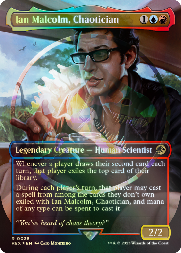 Ian Malcolm, Chaotician (Emblem) (Borderless) [Jurassic World Collection Tokens] | Gamers Paradise