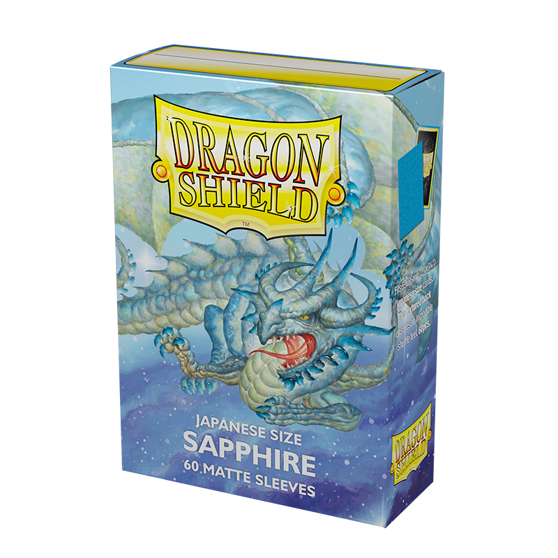 Dragon Shield: Japanese Size 60ct Sleeves - Sapphire (Matte) | Gamers Paradise