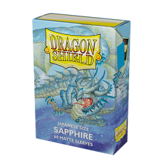 Dragon Shield: Japanese Size 60ct Sleeves - Sapphire (Matte) | Gamers Paradise