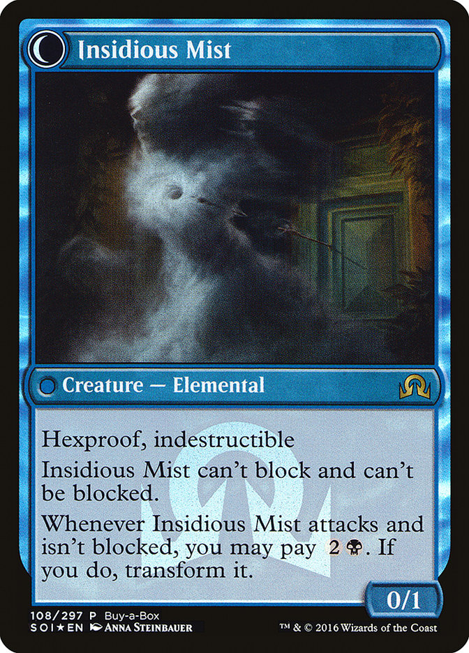 Elusive Tormentor // Insidious Mist (Buy-A-Box) [Shadows over Innistrad Promos] | Gamers Paradise