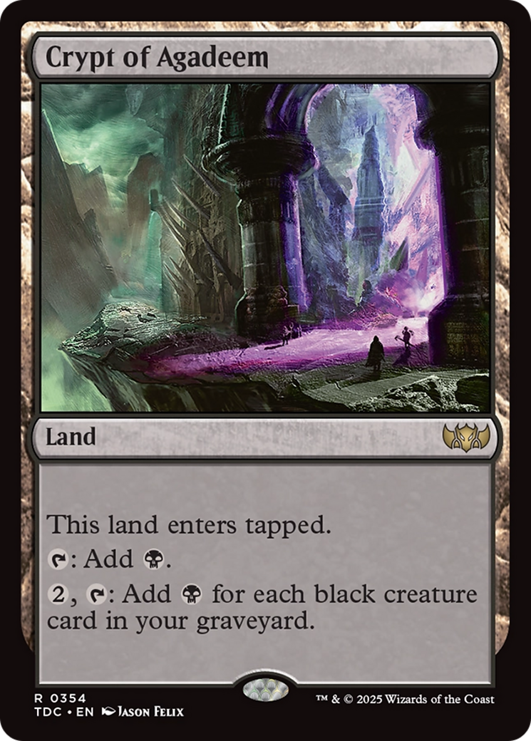 Crypt of Agadeem [Tarkir: Dragonstorm Commander] | Gamers Paradise