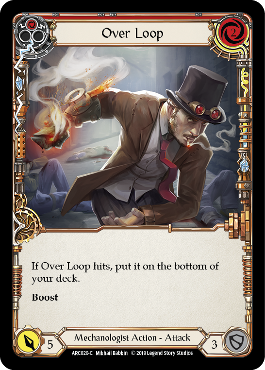 Over Loop (Red) [ARC020-C] (Arcane Rising)  1st Edition Rainbow Foil | Gamers Paradise