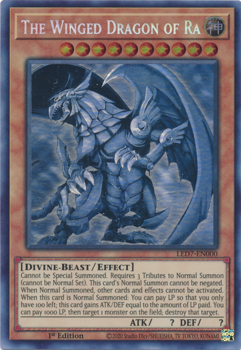 The Winged Dragon of Ra (Ghost Rare) [LED7-EN000] Ghost Rare | Gamers Paradise