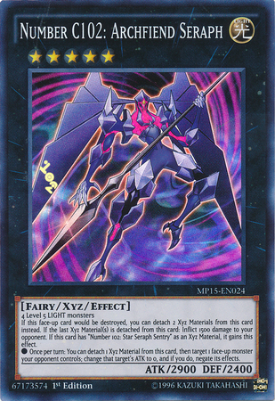 Number C102: Archfiend Seraph [MP15-EN024] Super Rare | Gamers Paradise